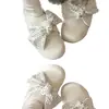 Novedad Primavera/Verano 2026 Estilo Extranjero Zapatos Birkenstock sin Cordones Medias Zapatillas para Mujer con Lazo Zapatillas de Punta Cerrada Transfronterizo