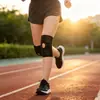 Joelheira esportiva para ciclismo, basquete, montanhismo, treino, corrida, suporte de joelho com suporte de mola aberta, equipamento de proteção esportiva em tecido OK