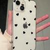 Funda Negra de Baldosa Amor para iPhone 15 Apple 11/12/13 Todo Incluido Avanzada 14 Espacial para Mujer Suave