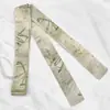 Faixa de cabelo Hanfu estilo chinês antigo faixa de cabelo estilo tinta lenço de seda estilo chinês tinta bambu fita amarrar bolsa cinto acessórios de vestuário