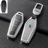 Funda de llave de metal de fibra de carbono real para BYD BYD Dolphin Yuan Qin plus Song plus funda de llave de coche