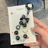 Llavero de Metal Chapado con Cuentas de Colores Caramelo con Lazo y Corazón, Llavero Lindo para Bolsos, Colgante Pequeño, Suministro al por Mayor