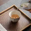 Taza Maestra Beige de Horno Ru para Uso Doméstico, Tazón de Té Grande, Taza de Cerámica Individual, Degustación de Té Personalizada a Mano