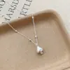 Recolección de setas metal plateado pequeño colgante de seta collar simple ins exquisito nicho único temperamento pendientes clavícula