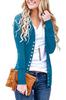 Cardigan Top de Venda Quente Europeu e Americano Amazon Primavera Exportação Desejo Cor Sólida V-Neck Manga Longa Botão