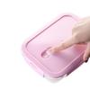 Lonchera de Vidrio Calentable, Agujero Deslizante, Lonchera para Microondas para Trabajador de Oficina, Recipiente Hermético, Lonchera Separada Sellada para Fruta para Estudiante