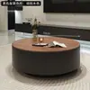 Conjunto de mesa de centro redonda de madeira maciça estilo vintage para sala de estar, uso doméstico, luxo leve, minimalista moderno, apartamento pequeno, mesa de centro de alta qualidade