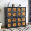 Gabinete Cubeta de Hilo Xiangyun Vintage Gabinete para TV Módulo de Madera Maciza Gabinete Combinado Gabinete con Puerta de Tarjeta Mesita de Noche Antigua Estilo Nuevo Chino para Sala de Estar