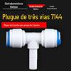 Conector Positivo T 7144 Junta de Tubo de Água de Três Vias Haste de 2 Pontos para Conector Rápido de Tubo de Água de 2 Pontos Acessórios para Purificador de Água Doméstico
