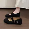 Zapatos de Mujer Mary Jane Retro con Hebilla Única 2026 Otoño Mate Suela Suave Fondo Plano Versátiles para el Trabajo Birkenstock Planos de Corte Bajo