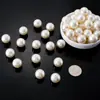 Perlas Imitación ABS Alto Brillo 4-18 mm Blanco Crudo Cuentas Sueltas Accesorios para Joyería DIY Cuentas Perforadas Agujero Recto Z3
