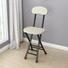 Silla Plegable, Silla de Comedor para el Hogar, Silla Simple, Silla de Respaldo para Ocio, Taburete para Dormitorio, Silla para Balcón, Pista Redonda Portátil para Adultos