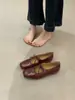 Zapatos de Salón Individuales Bajos de Punta Cuadrada con Lazo Estilo Francés para Mujer, Nuevo Modelo Verano 2026, Zapatos de Ballet Mary Jane con Tacón Oculto para Mujer