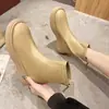 Estilo británico vanguardista Dr. Botas Martens para mujer 2026 Otoño/Invierno nuevas botas individuales suela gruesa suela plana tacón medio botines botas adelgazantes