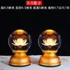 Nueva Lámpara de Loto de Cristal Dios Bodhisattva de la Riqueza Lámpara Eterna Recargable LED Buda Lámpara Frontal de Buda Lámpara de Buda para el Hogar Lámpara de Mesa de Dios