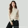 26 Novo Cardigan de Tricô Outono/Inverno com Múltiplos Botões, Barra Enrolada, Gola Semi-Alta, Caimento Solto, Versátil, Emagrecimento, Peça de Roupa Externa da Moda
