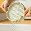 Tina de Lavado de Verduras de Doble Capa con Drenaje, Cesta de Plástico, Gadget de Cocina, Cesta para Frutas, Cesta con Filtro de Agua, Cesta para Verduras, Cesta Escurridora