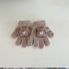 Versión coreana de guantes infantiles de oso lindo invierno niños y niñas cálidos con dedos para escribir estudiantes guantes de cinco dedos al por mayor