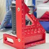 Nueva Regla Triangular de Aleación de Aluminio para Carpintería Regla con Agujeros 45 Grados 90 Grados Escala de Marcado para Carpintería Regla de Medición Multifuncional