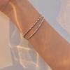 Gipsófila Doudou Pulsera de Doble Capa Sentido del Diseño Femenino Nicho ins Viento Frío Nueva Personalidad Regalo Fábrica Venta al por Mayor