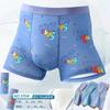 Ropa interior para niños de color claro con estampados, hecha de algodón puro y modal, Serie de bóxers transpirables para niños, Modelo 2