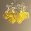 Bobo Li Evening Wind Super Fada Francês Retro Chiffon Flor Borla Brincos Nicho Avançado Estilo Elegante de Férias