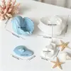 Tarro de almacenamiento de concha estilo ins Chunqi con tapa, taza para vela perfumada DIY, adorno de yeso, molde de silicona