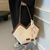 Bolsa Grande com Textura de Alta Qualidade 2024 Nova Bolsa de Ombro Outono e Inverno Feminina Grande Capacidade Bolsa para o Dia a Dia Fashionável Bolsa Tote Versátil
