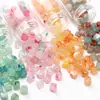 Pacote de Material para Acessórios de Joias, Pulseira, Colar, DIY Feito à Mão, Contas Quadradas Transparentes Acrílicas de Alto Brilho, Duas Cores