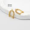 Fivela de Orelha em Formato de Ferradura U-Shaped Banhada a Ouro Real 18K Color-Preserving com Zircônia Acessórios de Brinco DIY Feitos à Mão Versáteis A45C
