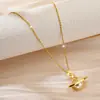 Comércio exterior transfronteiriço simples moda titânio aço colar feminino não desbota luxo versátil personalidade estilo coreano corrente clavícula joia