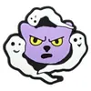 Decoraciones de zapatos de zueco de dibujos animados para Halloween, lindos dijes de zapato de goma blanda de gato negro y calabaza, accesorios decorativos DIY para zapatos de jardín en stock