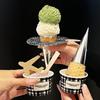 Celebridade da Internet Gelato Sorvete Copo Tigela de Papel Descartável Iogurte Sorvete Copo de Papel Caixa Suporte de Papel para Cone Anel Atacado