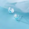Aretes de Puesto Moda Mujer Estilo ins Lindo Nubes Arcoíris Asimétricos Dulces Joyería para la Oreja