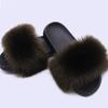 Chinelo de pele de raposa sintética quente de venda no exterior AliExpress chinelos de pele femininos chinelos de casa de pele artificial