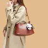 Bolso de Hombro Estilo Nuevo, Bolso de Hombro Retro Sencillo para Mujer, Color Sólido, Bolso Exquisito tipo Commuter para Debajo del Brazo, Gran Capacidad, Bolso Estilo Perezoso