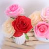 Cabeça de rosa artificial, acessórios de flores de rosas artesanais, arranjo de flores para parede, corsage, decoração de cabeça de carro, casamento, dia dos namorados