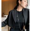Cadena simple larga de hueso de serpiente, collar largo de personalidad nicho de lujo ligero, cadena para suéter para mujer, accesorios de moda para suéter de doble capa y uso múltiple