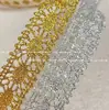2cm Ouro e Prata Filigrana Recorte Renda a Laser Artesanato Boneca Tecido Feito à Mão DIY Acessórios Decorativos para Roupas