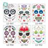 Pegatinas Impermeables de Halloween Transfronterizas Pegatinas Faciales de Mascarada Pegatinas Faciales Pegatinas de Tatuaje Mexicanas del Día de Muertos