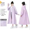 Capa de Chuva para Adulto Bicicleta Elétrica Longa Peça Única Impermeável Anti-Chuva Forte Jaqueta de Passeio Unissex Poncho de Chuva Portátil