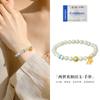Nuevo Pulsera de Jade Natural Hetian Estilo Chino Plata de Ley S925 Perla de Agua Dulce Pulsera Doble Felicidad Joyería de Mano de Loto Regalo