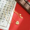 Collar Marea Nacional Vietnam Oro Arena Estilo Palacio Diseño Gota de Aceite Sentido Bolsa de la Fortuna Borla Cadena Clavícula Suministro de Joyería para Mujer Combinable