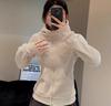 Jaqueta Suéter de Lã Feminina, Novo Estilo Primavera e Outono 2026, Casaco de Lã com Ajuste na Cintura, Popular Espessado Slim Fit