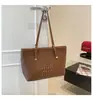 Bolsa de mão feminina grande capacidade, estilo europeu e americano, estampa de letras, tendência 2026, nova, verão, elegante, bolsa de ombro, bolsa de axila