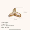 Colgante Creativo de Personalidad de Lujo Ligero Transfronterizo Europeo y Americano Acero Inoxidable Chapado en Oro Blanco de 18 Quilates Concha de Mar Joyería Accesorios Venta al por Mayor