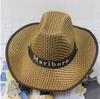 Chapéu Masculino de Aba Larga, Chapéu de Palha Masculino de Verão, Chapéu de Praia Cowboy Ocidental, Chapéu de Sol, Chapéu de Proteção Solar, Desconto para Compra em Lote