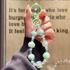 Creativo llavero de cuentas de color caramelo fresco pequeño, colgante decorativo para muñeca DIY, adornos colgantes para funda de teléfono móvil