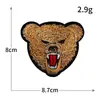 Parche de Tela con Cabeza de Animal Tigre Lobo Oso de Venta Caliente Etiqueta Decorativa de Tela para Exteriores Insignia para Ropa Bordado por Computadora Stock Listo Venta al por Mayor