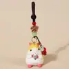 Llavero Colgante Tallado en Madera Hecho a Mano Lindo Hámster Pequeño Colgante para Mochila Escolar como Regalo de Cumpleaños para Novia